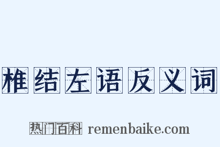 椎结左语反义词是什么意思的图片